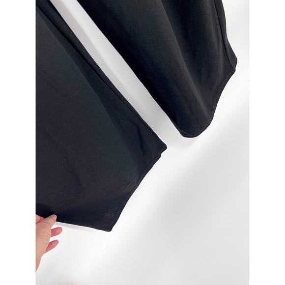 Lulus NEW Enticing Endeavors Black Jumpsuit XL Wide Leg Crepe Knit Square Neck - Picture 3 of 11